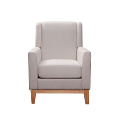 Elegant Beige Armchair - Upholstered Fabric Lounge Chair