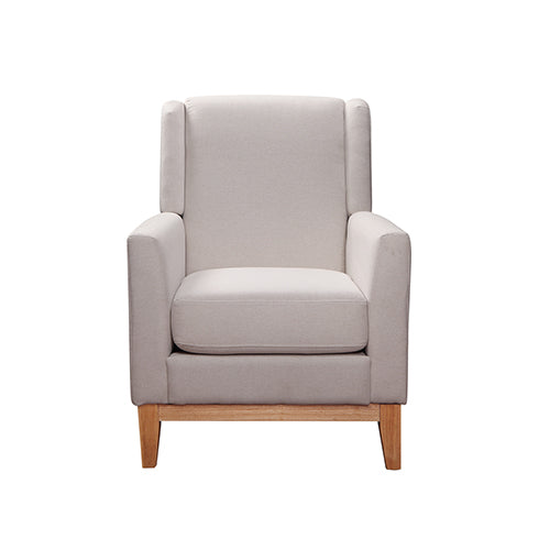  Elegant Beige Armchair - Upholstered Fabric Lounge Chair