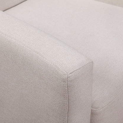 Elegant Beige Armchair - Upholstered Fabric Lounge Chair