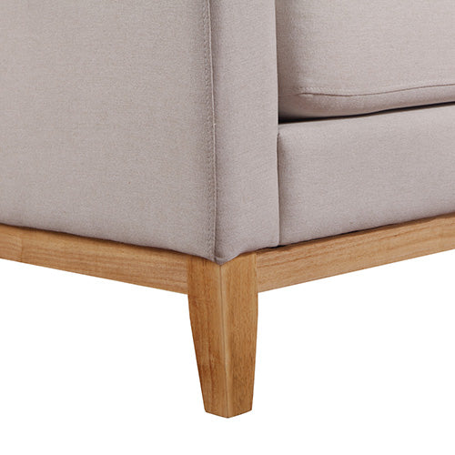 Elegant Beige Armchair - Upholstered Fabric Lounge Chair