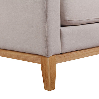 Elegant Beige Armchair - Upholstered Fabric Lounge Chair