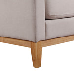 Elegant Beige Armchair - Upholstered Fabric Lounge Chair