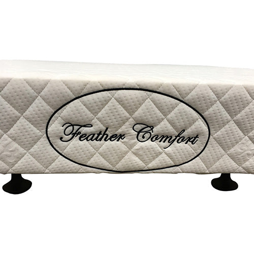 Solid Wood King Mattress Base - Beige with Removable Cover