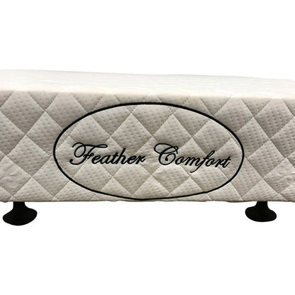 Solid Wood King Mattress Base - Beige with Removable Cover