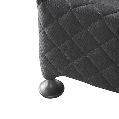 Solid Wood Queen Mattress Base - Charcoal with Removable Cover