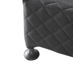 Solid Wood Queen Mattress Base - Charcoal with Removable Cover