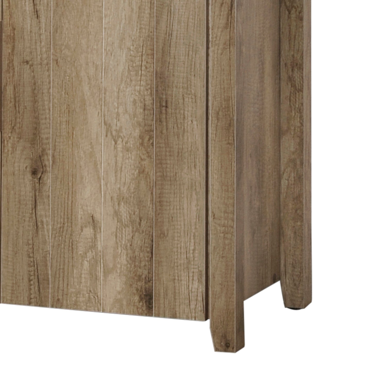 Oak-Colored Mdf Display Shelf Bookcase