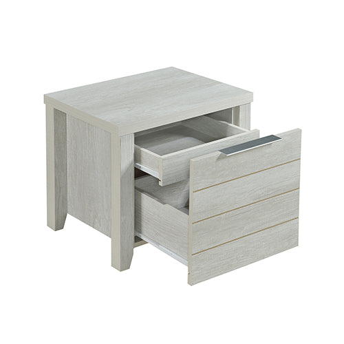 Sleek 4-Piece Bedroom Suite - MDF, Queen White Ash, Bed & Tallboy
