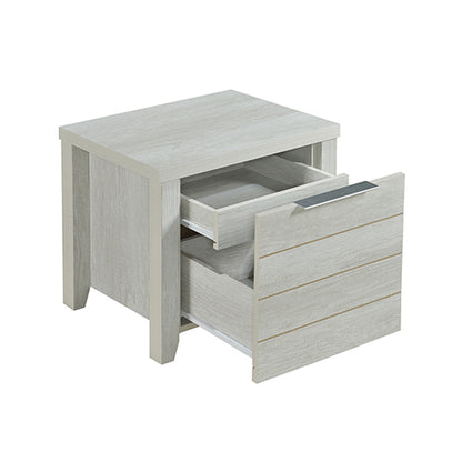 Sleek 4-Piece Bedroom Suite - MDF, Queen White Ash, Bed & Tallboy