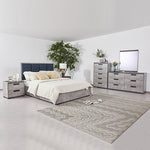 Elegant Queen 5-Piece Bedroom Suite - Black & Cement