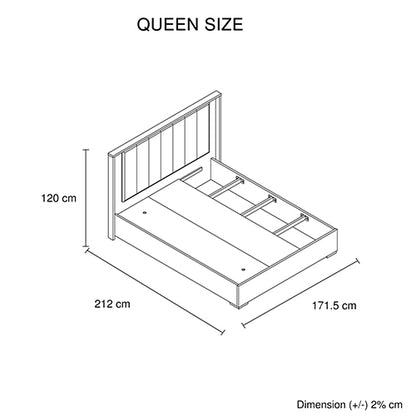 Stylish Queen Bedroom Suite - Champagne & Black Upholstery with Tallboy