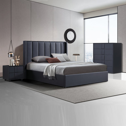 Prado 4Pc Fabric Gas Lift Queen Bedroom Suite Gas Lift Storage