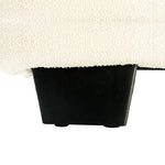 King Size High Rise Headboard Linen Beige Fabric Four Mdf Drawers