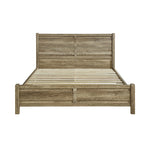 Queen Bed Frame Natural Wood like MDF in Oak Colour