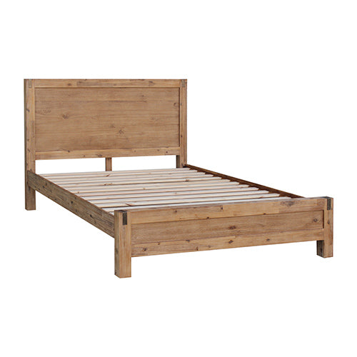 Versatile King Single Bed Frame in Solid Acacia Wood - Oak