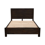 Elegant Queen Bed Frame in Solid Acacia Wood - Chocolate