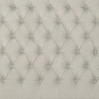 Elegant Beige Upholstered Double Headboard