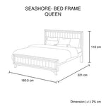 Sleek Silver Brush Queen Bed Frame in Acacia Wood