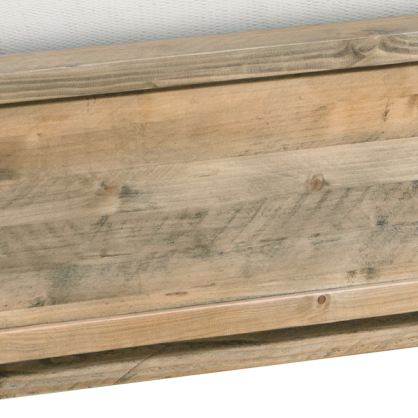 King Size Wooden Bed Frame In Solid Wood Antique Design Light Brown