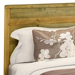 Stylish Double Wooden Bed Frame - Antique Light Brown