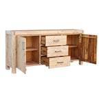 Elegant Oak Buffet Sideboard with Solid Acacia Frame and Drawers