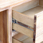 Elegant Oak Buffet Sideboard with Solid Acacia Frame and Drawers