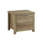 Bedside Table 2 Drawers Storage Table Night Stand Mdf In Oak