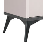 Modern Champagne Nightstand - 2 Drawer Bedside Table