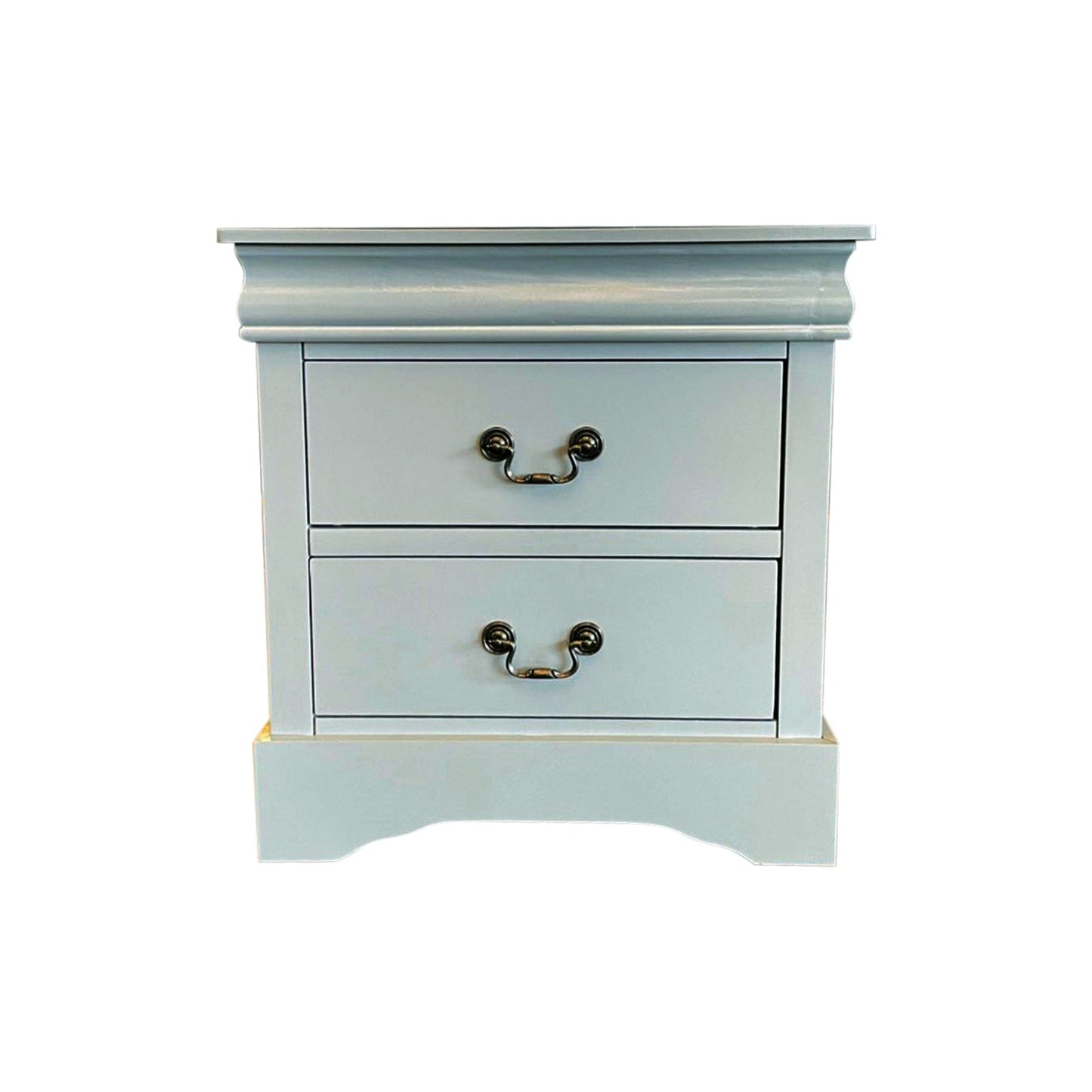Grey Bedside Table With Drawers