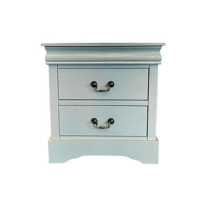 Grey Bedside Table With Drawers
