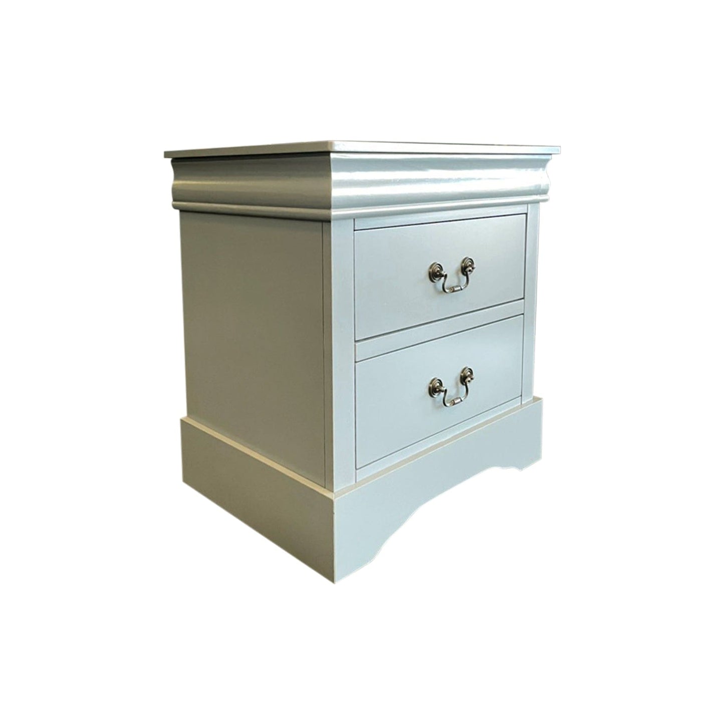 Grey Bedside Table With Drawers