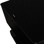 Stylish Coffee Table High Gloss Finish In Shiny Black With 4 Drawers Storage