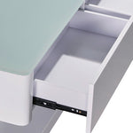 Stylish Coffee Table High Gloss Finish In Shiny Black With 4 Drawers Storage