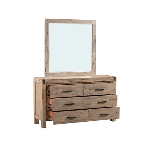 Dresser Table Mirror Makeup Cabinet with Drawer Oak