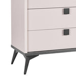 Modern Dressing Chest with 6 Drawers - Black & Cement