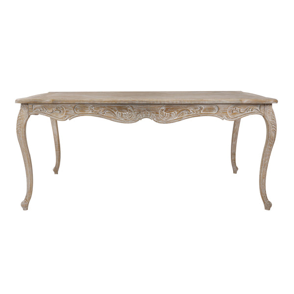 Dining Table Oak Wood Plywood Veneer White Washed Finish In Large Size