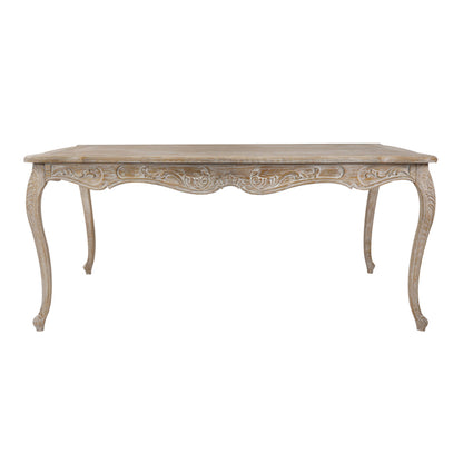 Dining Table Oak Wood Plywood Veneer White Washed Finish In Large Size