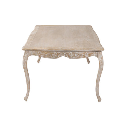Dining Table Oak Wood Plywood Veneer White Washed Finish In Large Size