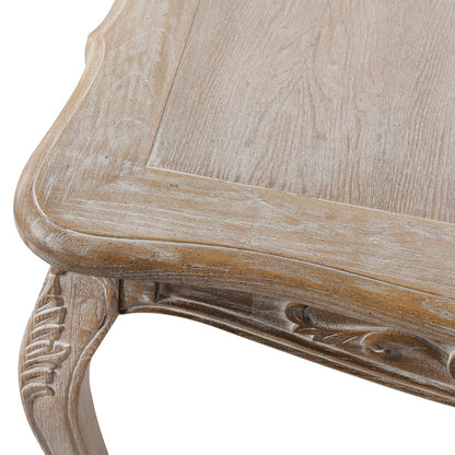 Dining Table Oak Wood Plywood Veneer White Washed Finish In Large Size