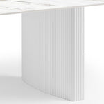 Dining Table Sintered Stone Top Mdf Table Base High Glossy White