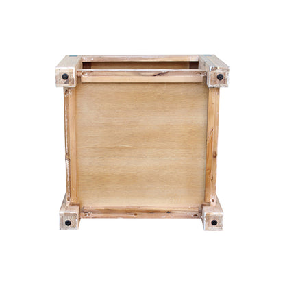 Lamp Table Open Storage Solid Wooden Frame In Classic Oak