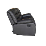 Luxurious Recliner Pu Leather 2R sofa-Black