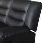 Luxurious Recliner Pu Leather 3R sofa-Black