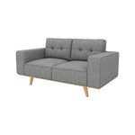 Grey Fabric Sofa With Pocket Spring And Wooden Frame