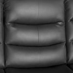 Recliner Sofa In Faux Leather Lounge Couch In Black