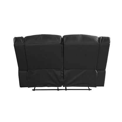 Recliner Sofa In Faux Leather Lounge Couch In Black
