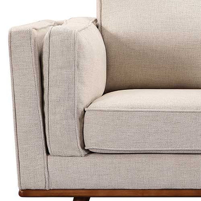3+2+1 Seater Sofa Beige Fabric Lounge Set For Living Room Couch