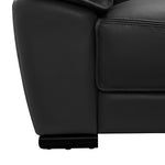 Black Bonded Leather 7-Seater Corner Lounge Set