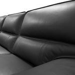 Black Bonded Leather 7-Seater Corner Lounge Set