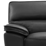 Black Bonded Leather 7-Seater Corner Lounge Set